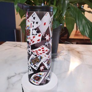 Cards & Poker Chips  20oz Tumbler  with duo lids 🎉sale